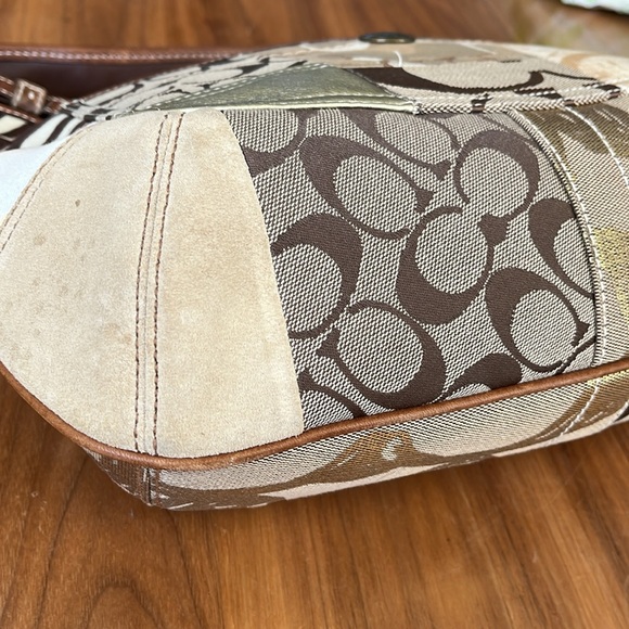 NWOT Y2K Coach Patchwork Ergo XL Hobo in Tan - Picture 5 of 8